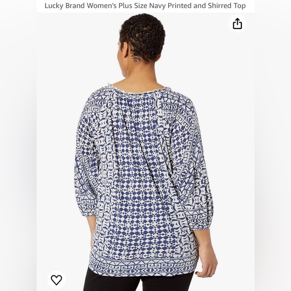 1X Lucky Brand boho peasant top EUC - Picture 7 of 7